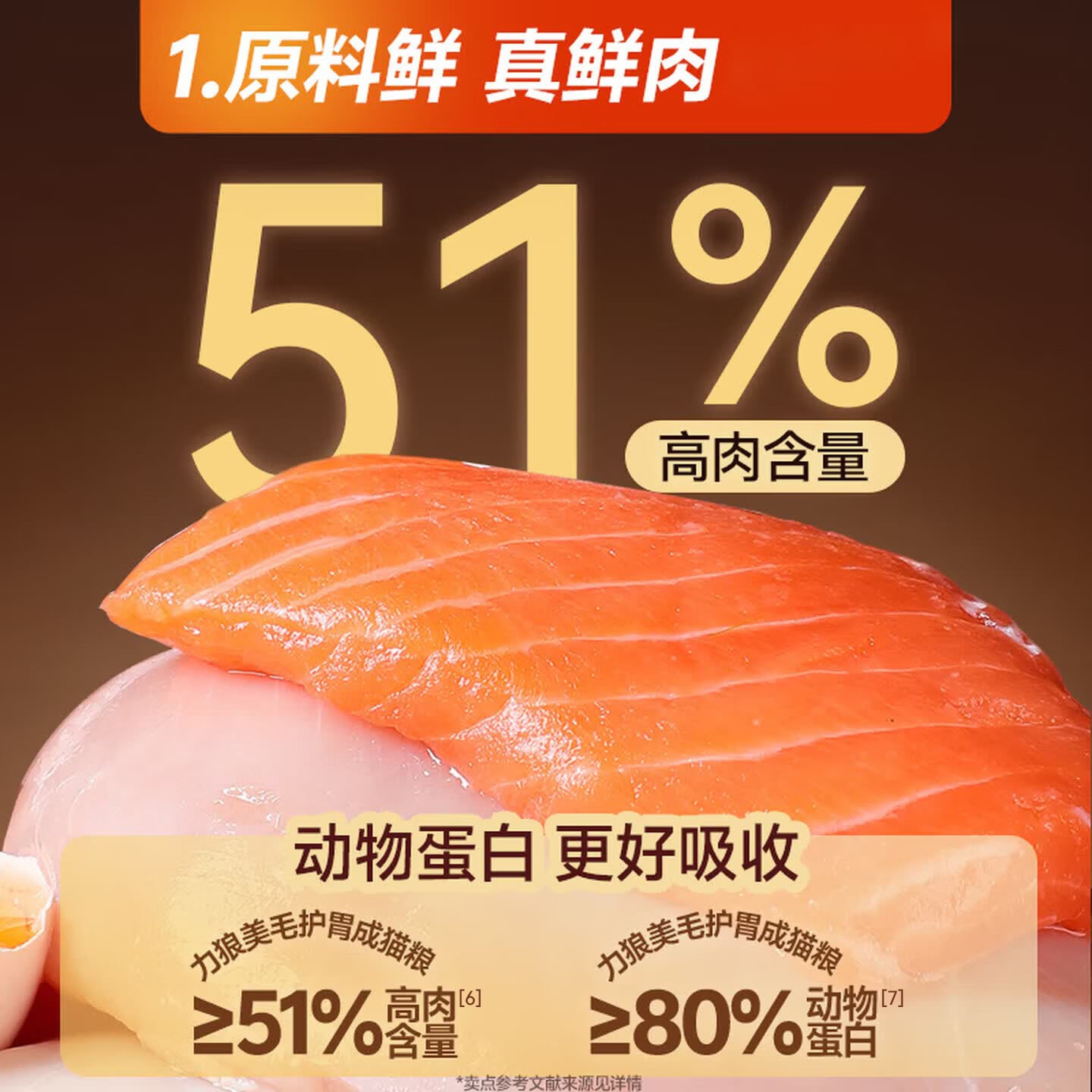 力狼猫粮成猫冻干泡芙双拼全价猫粮 【三文鱼鸡肉】尝鲜装300g