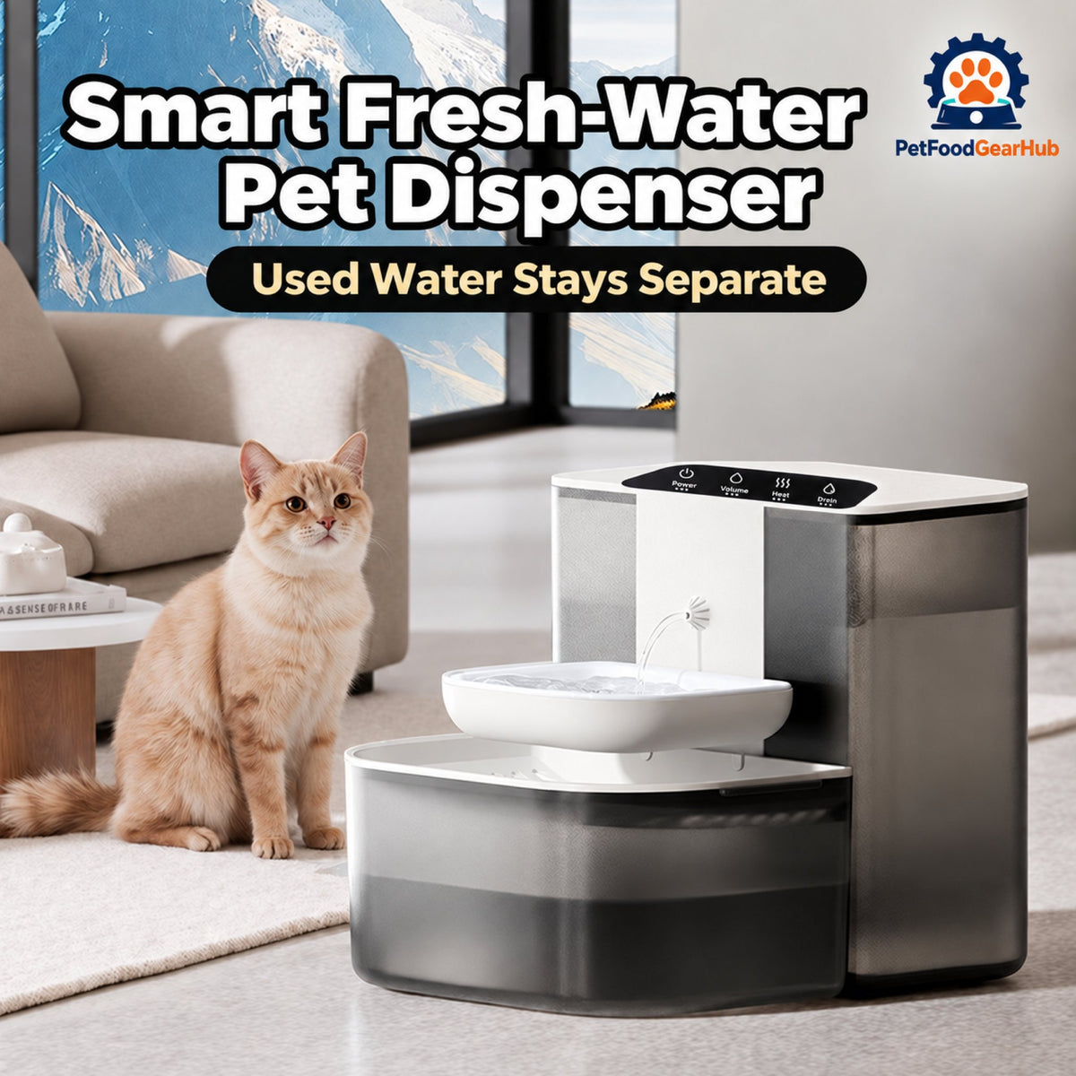 PetFoodGearHub X9 Fresh-Water Pet Dispenser - product detail 2