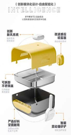 智能不锈钢猫砂盆 PFGH S1 HK