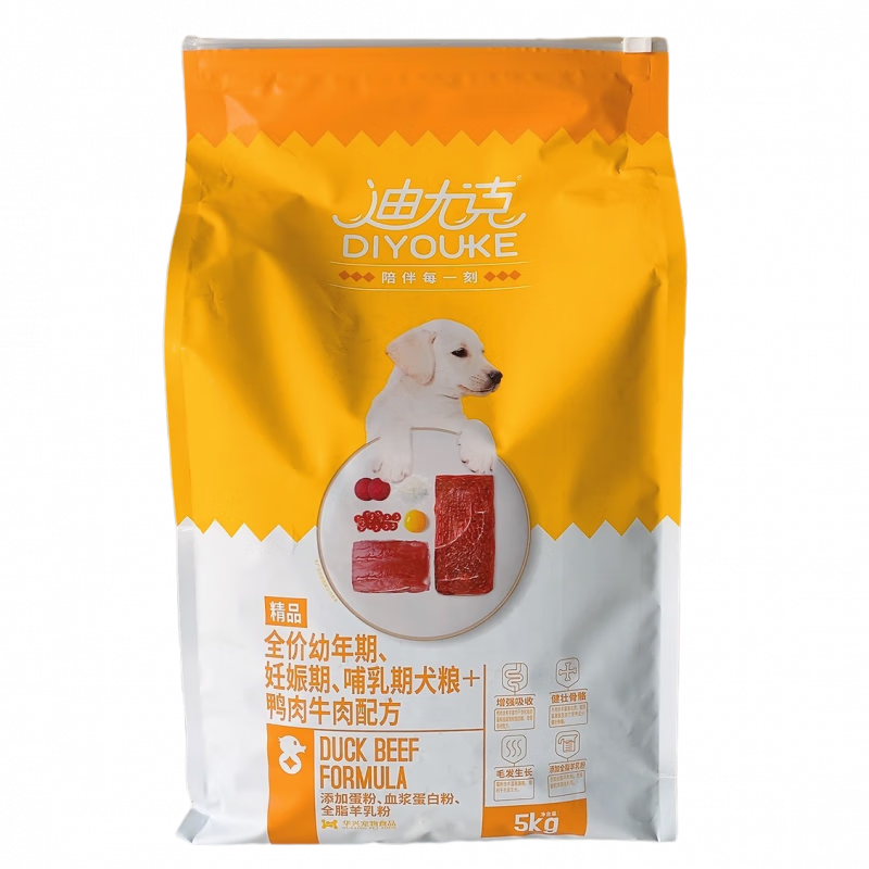 迪尤克狗粮鸭肉牛肉配方10斤幼犬泰迪贵宾全价通用型犬粮3斤 迪尤克精品幼犬3斤(1袋3斤)