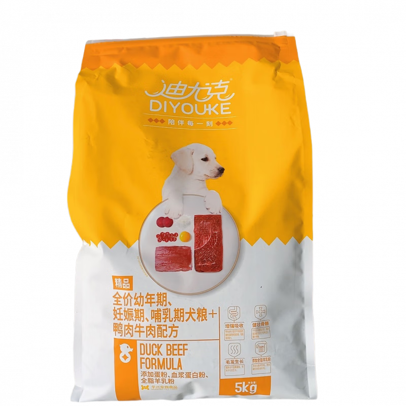 迪尤克狗粮鸭肉牛肉配方10斤幼犬泰迪贵宾全价通用型犬粮3斤 迪尤克精品幼犬3斤(1袋3斤)