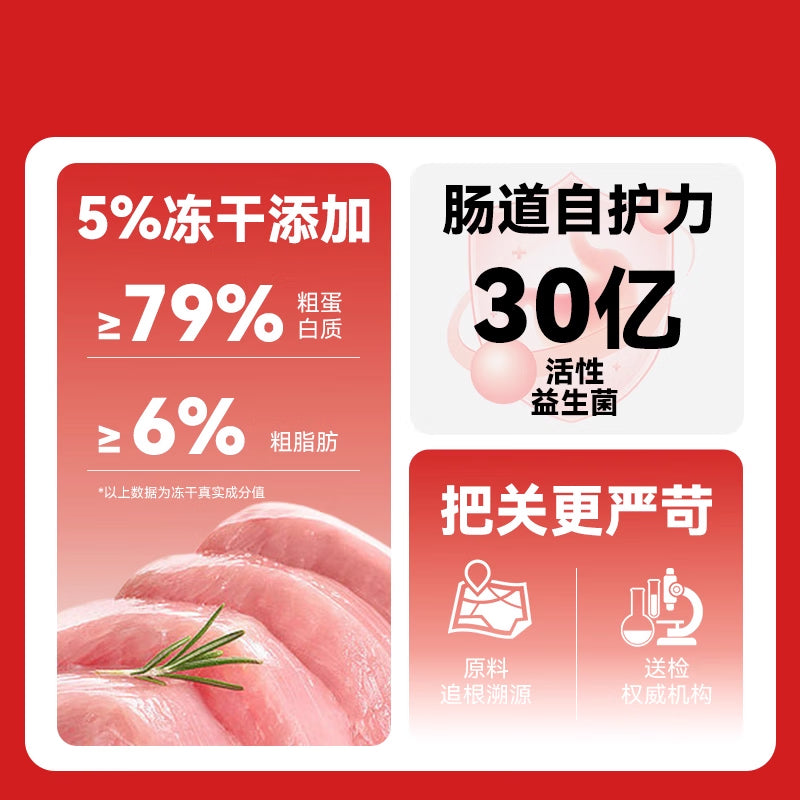 路斯鲜肉猫粮破局者肉松夹心双拼无谷全期冻干猫粮2kg