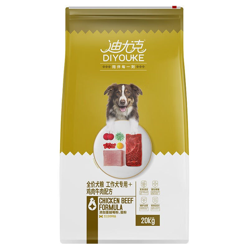 迪尤克（DIYOUKE） 狗粮宠物狗粮金毛拉布拉多柯基通用型天然粮 成犬专用20kg40斤