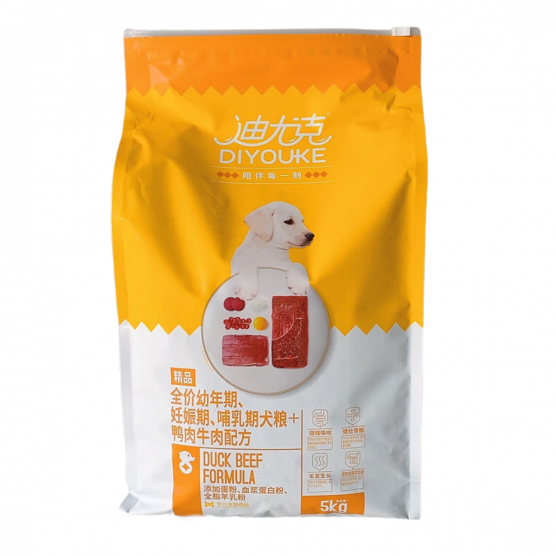 迪尤克狗粮鸭肉牛肉配方10斤幼犬泰迪贵宾全价通用型犬粮3斤 迪尤克精品幼犬3斤(1袋3斤)