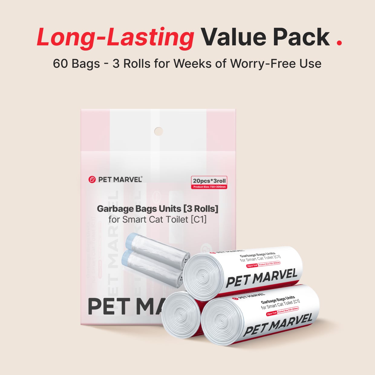 PET MARVEL Smart Litter Box C1 Waste Bag