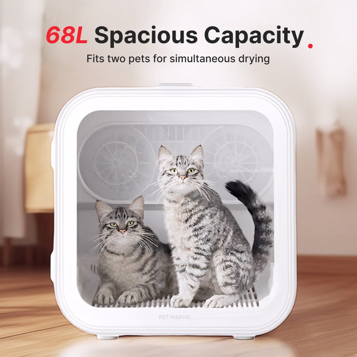 68L spacious capacity for more freedom