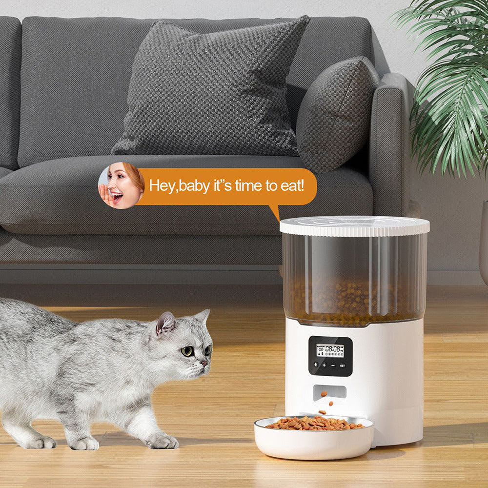 4L宠物喂食器WiFi自动喂食APP控制猫粮投食机猫狗喂食碗