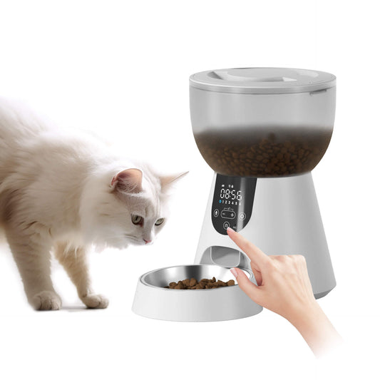 4L自动宠物喂食器按键款双供电定时定餐猫咪狗粮碗双电源