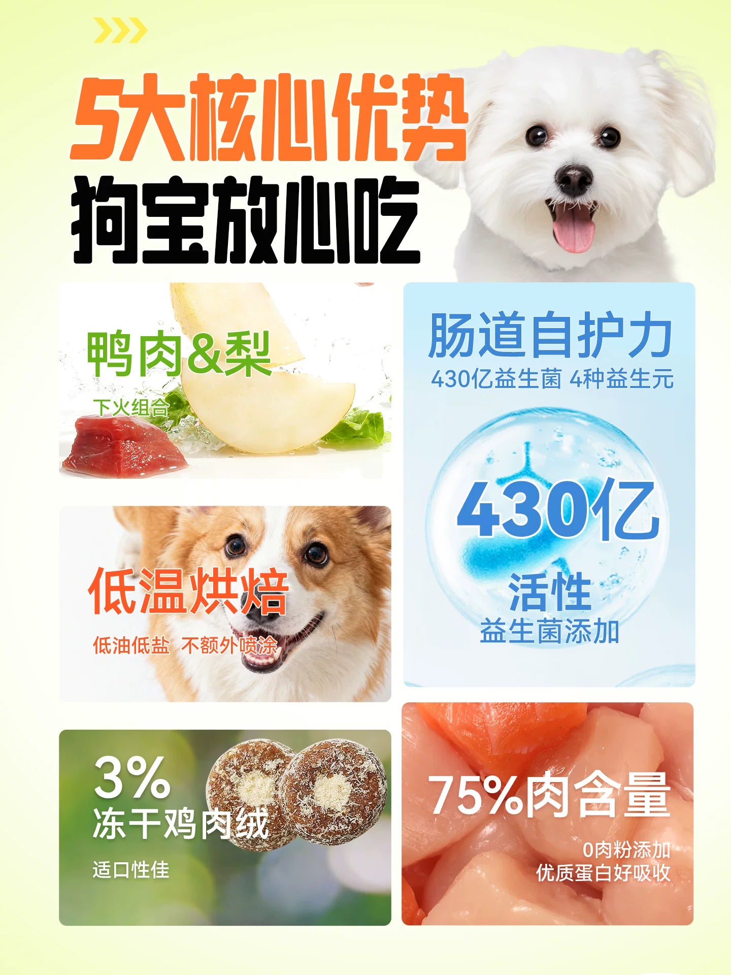 朗仕烘焙狗粮小型犬专用成犬幼犬粮鲜鸭肉梨冻干泰迪比熊博美柯基