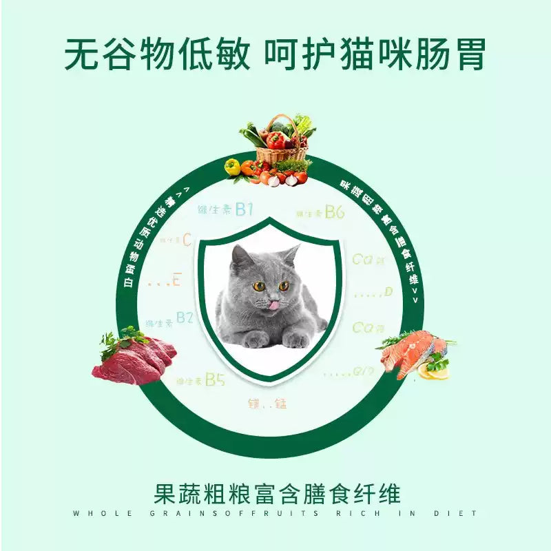 朗仕猫粮幼猫成猫粮1.5kg英短蓝猫美短猫饭试吃通用型无谷粮3斤