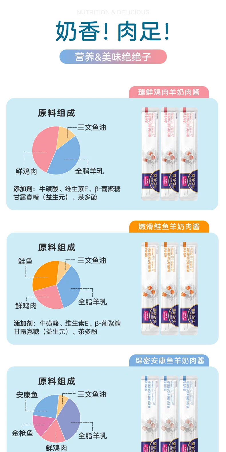 麦富迪猫条猫咪零食羊奶肉酱猫条无诱食剂罐头营养成幼猫湿粮80支