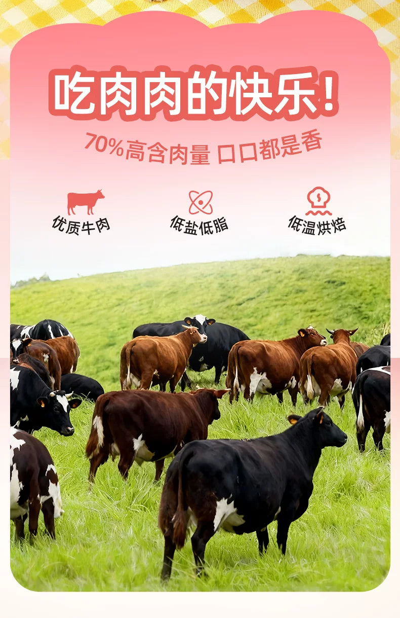 朗仕狗狗零食牛肉粒小中型犬成犬幼犬训犬奖励磨牙棒宠物零食200g
