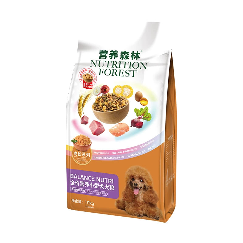 麦富迪狗粮幼犬小型犬通用20斤装泰迪博美营养森林肉松成犬粮10kg