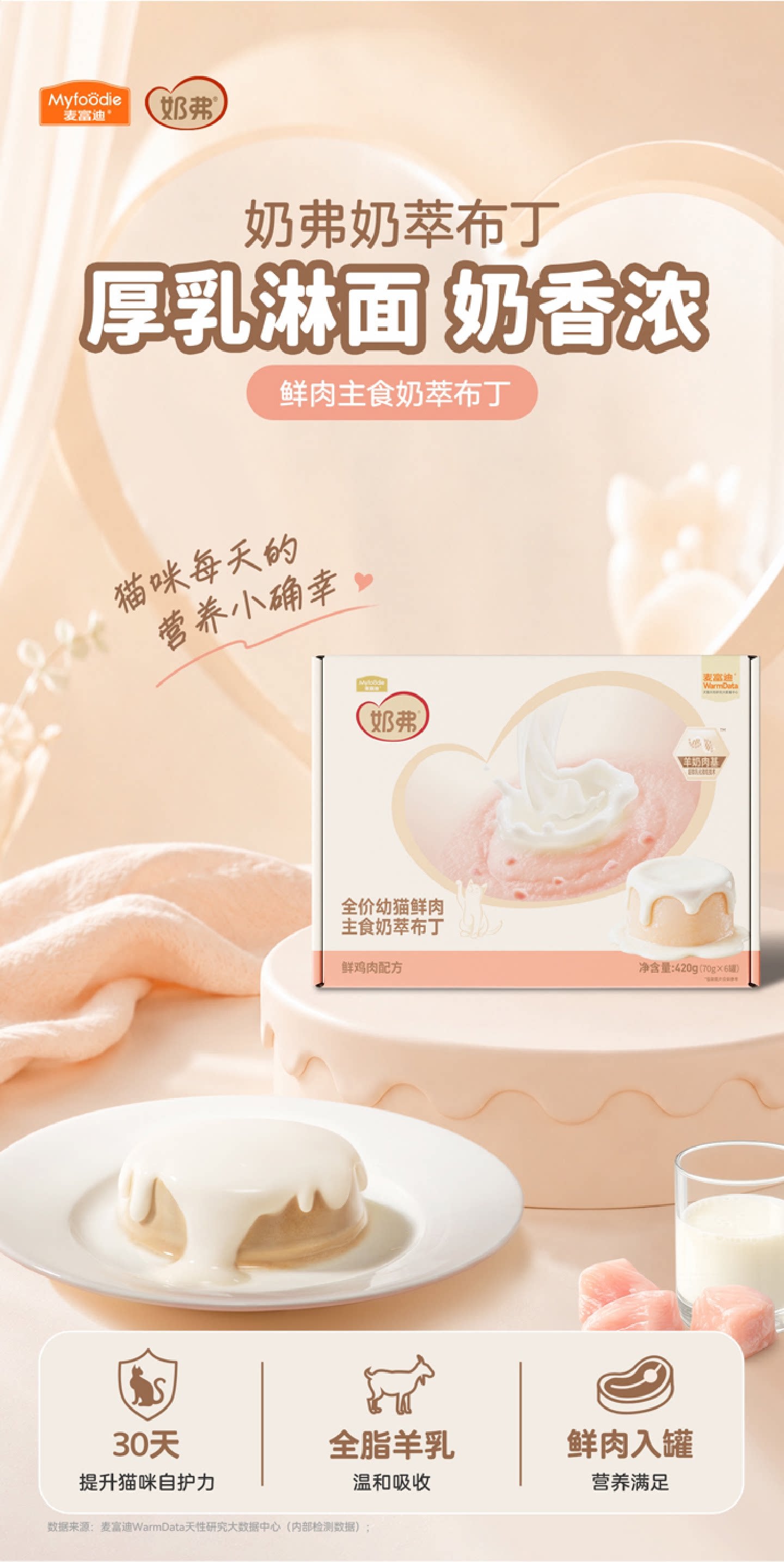 【新品】麦富迪奶弗奶萃布丁主食罐猫零食全价成幼猫咪罐头湿粮