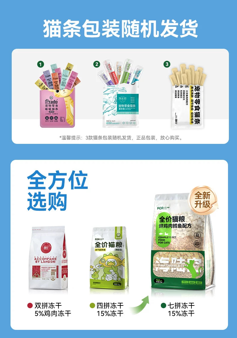 朗仕鲜肉猫粮冻干多拼幼猫成猫英短蓝猫布偶全阶段通用4斤装主粮