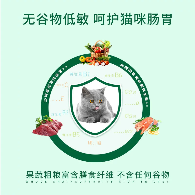 朗仕猫粮幼猫成猫粮1.5kg英短蓝猫美短猫饭试吃通用型无谷粮3斤