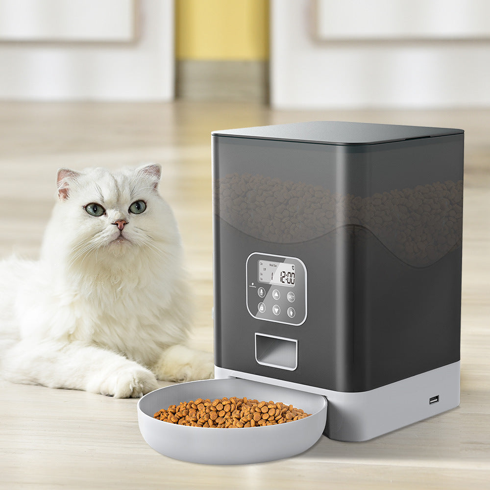 宠物智能自动喂食器3L水晶石APP远程投食机WIFI控制猫狗食具中性