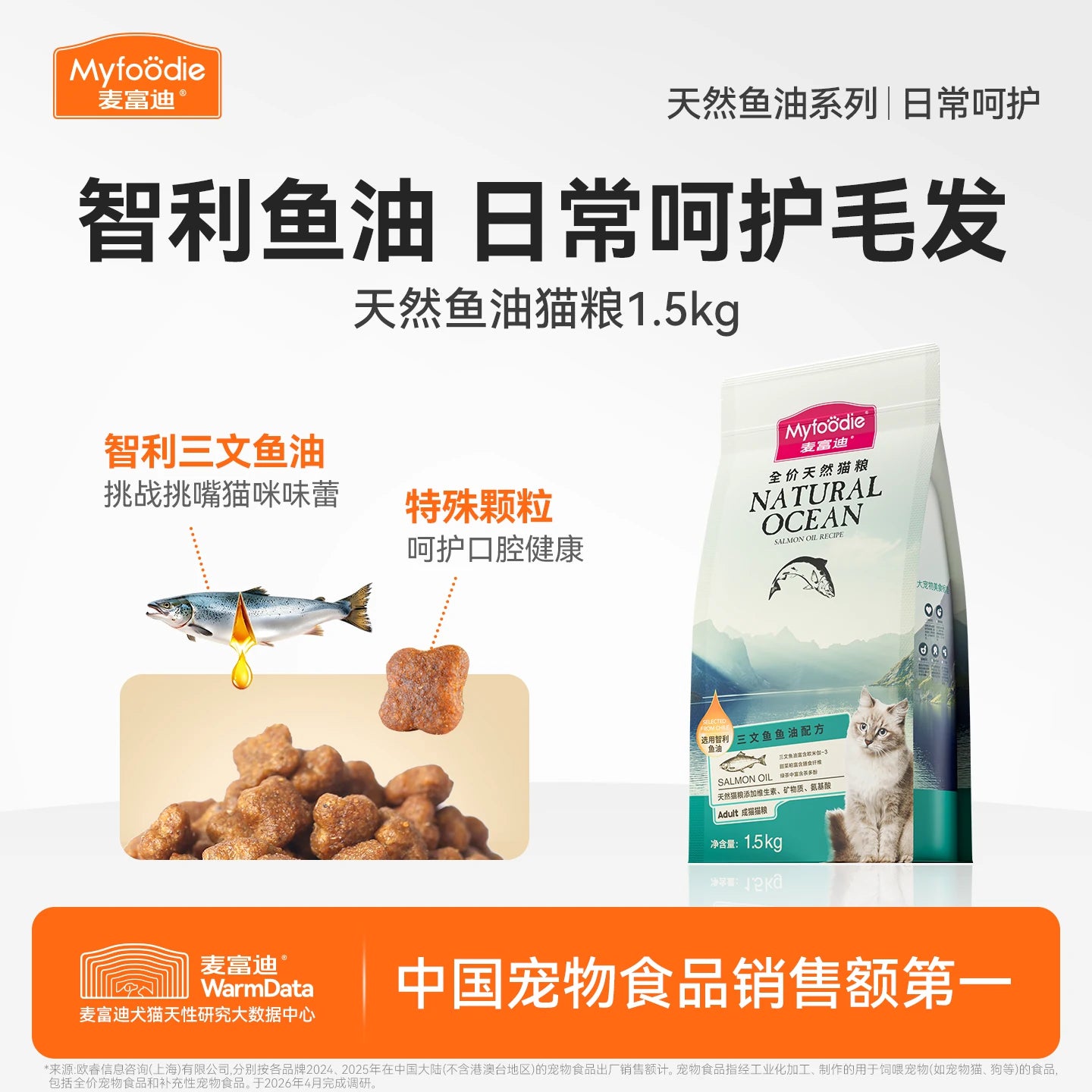 【百补】麦富迪猫粮三文鱼油天然营养布偶猫咪成猫幼猫通用猫粮