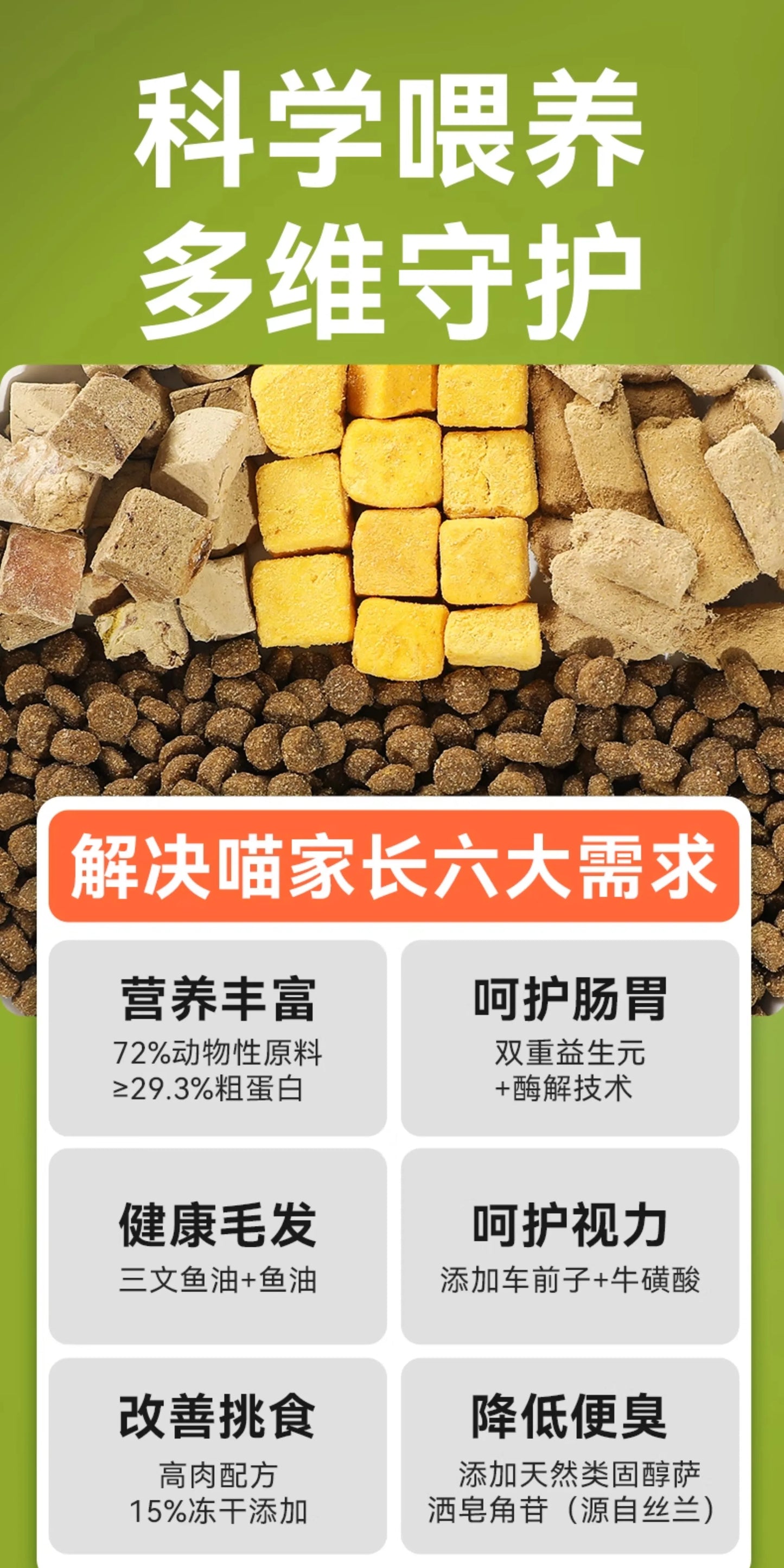 朗仕冻干猫粮成猫幼猫粮生骨肉蛋黄营养营养布偶英短猫咪全价主食