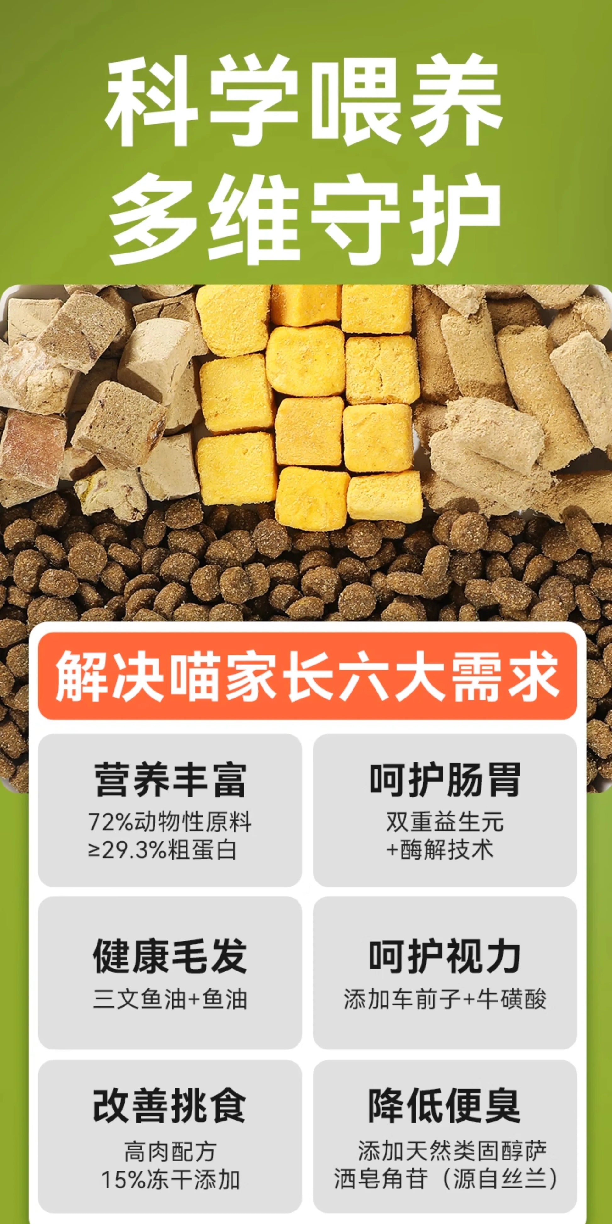 朗仕冻干猫粮成猫幼猫粮生骨肉蛋黄营养营养布偶英短猫咪全价主食