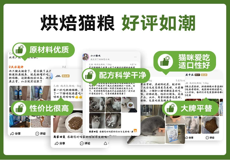 朗仕低温烘焙猫粮成幼猫粮试吃鲜肉烘培冻干布偶猫咪专用全价无谷