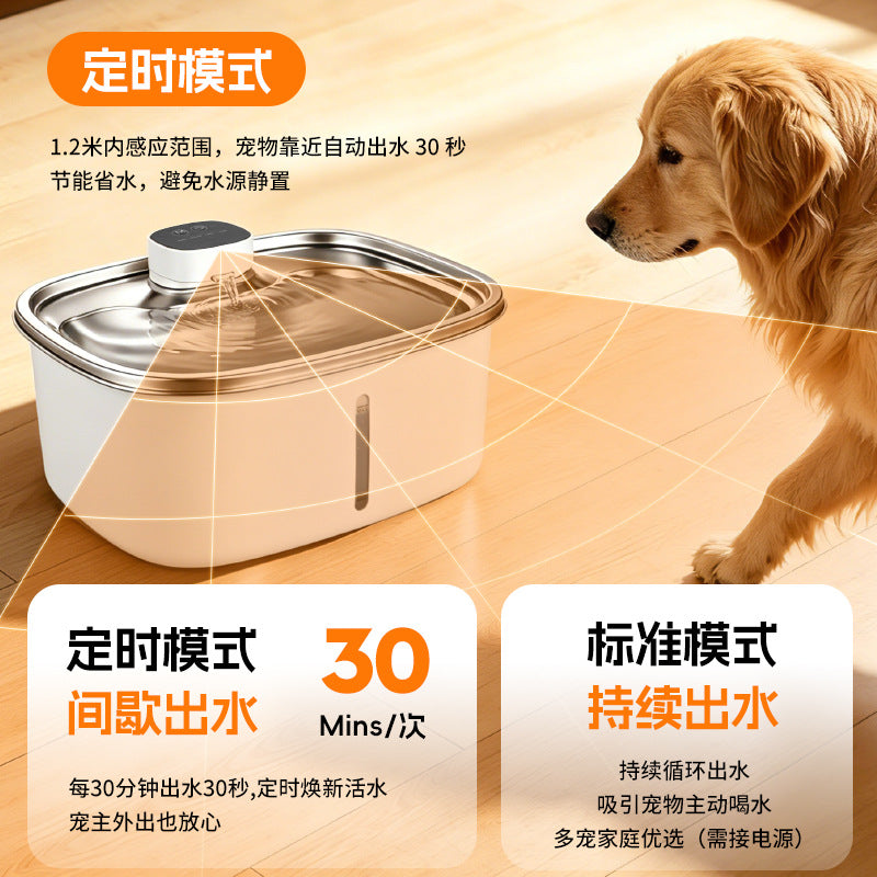 猫咪饮水机不插电过滤喷泉循环活水感应出水宠物自动饮水机