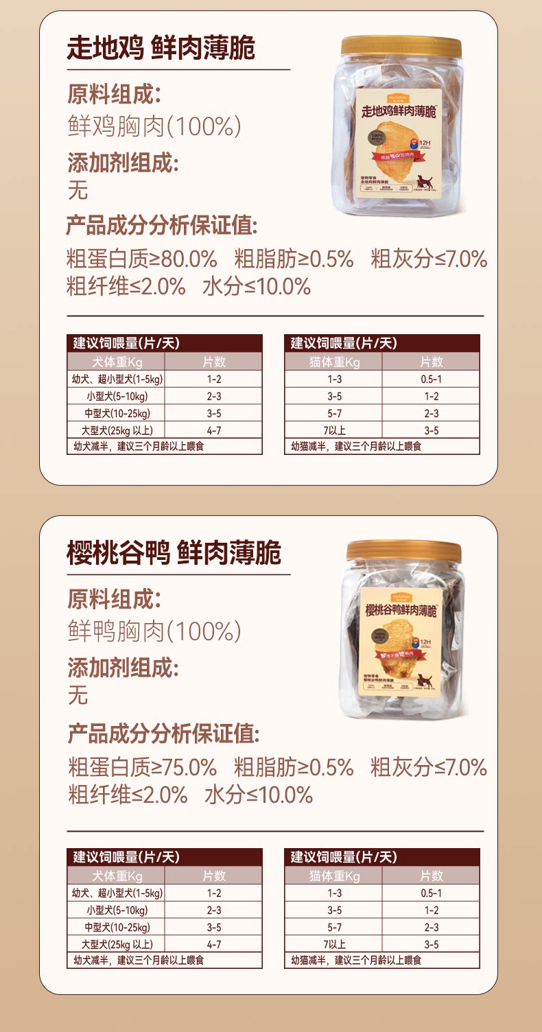 麦富迪猫零食鲜肉薄脆宠物冻干零食磨牙洁齿互动犬猫通用