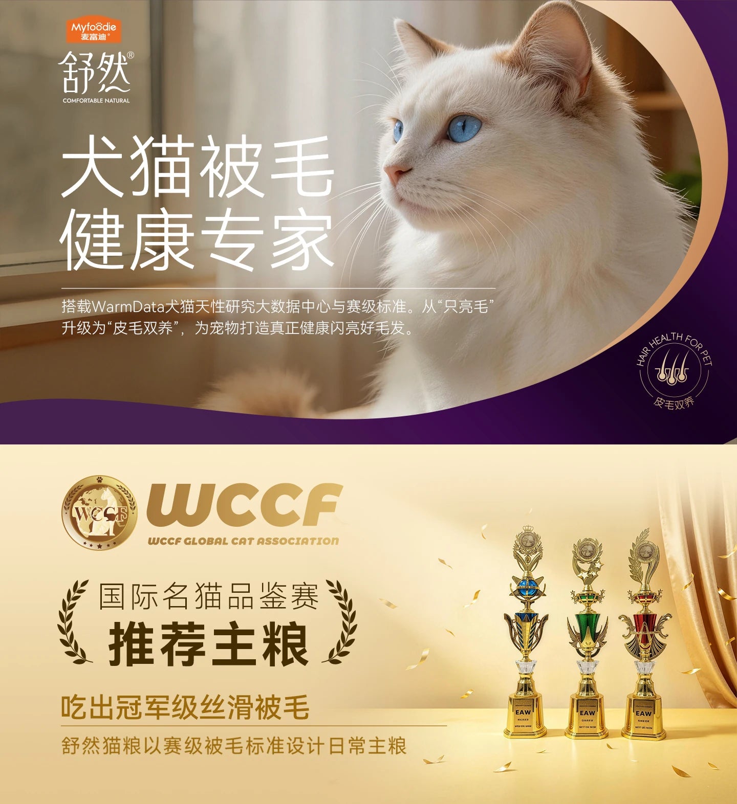 【新升级】麦富迪舒然猫粮2.0美毛益肤三重耀毛成猫幼猫粮通用2kg