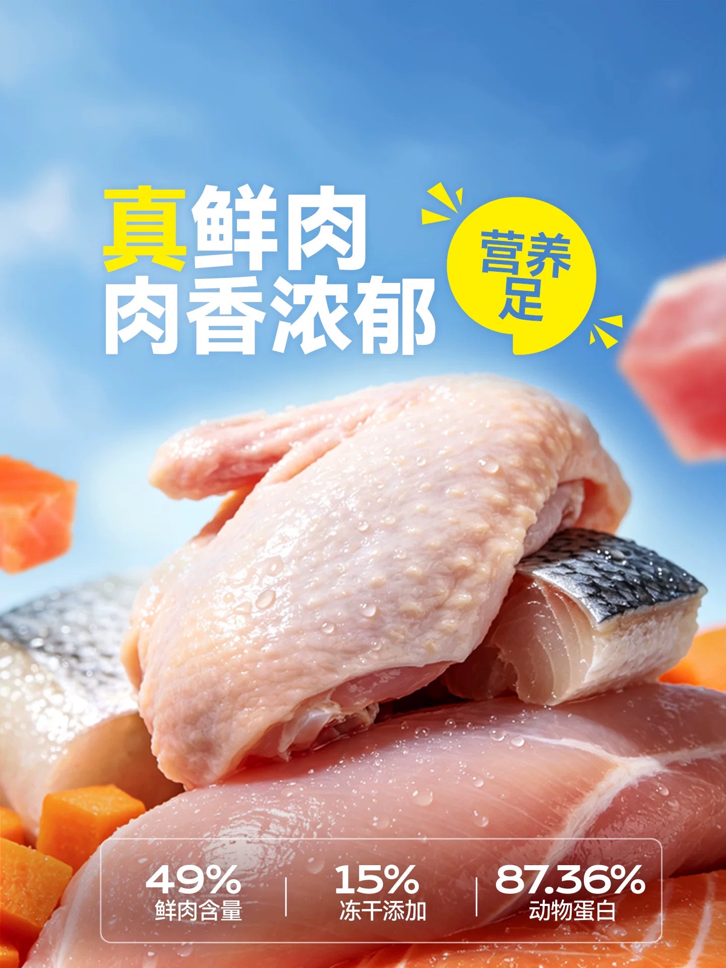 朗仕鲜肉猫粮冻干多拼幼猫成猫英短蓝猫布偶全阶段通用4斤装主粮