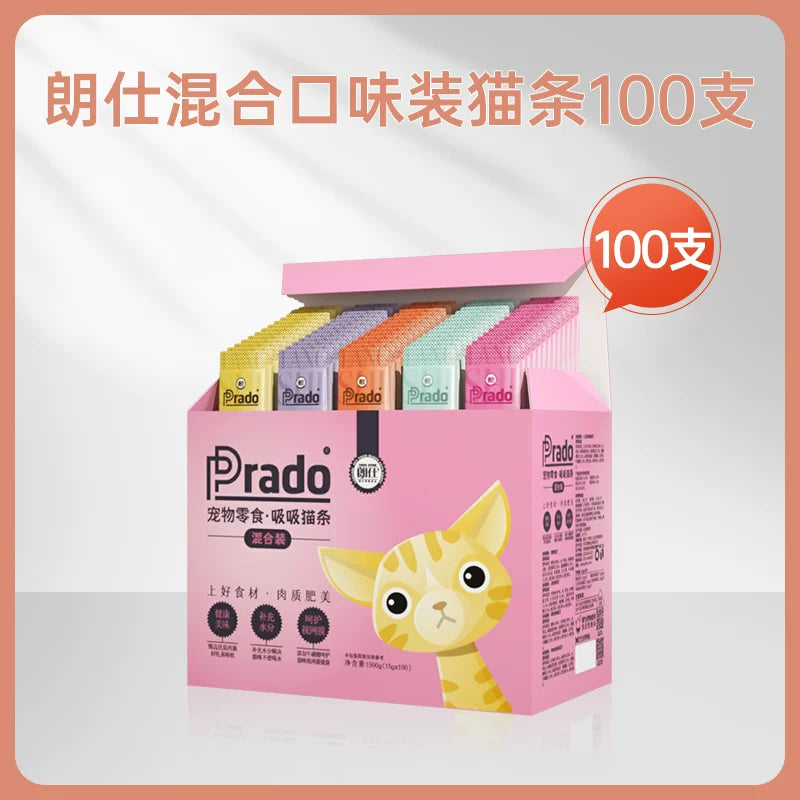 朗仕吸吸猫条幼猫成猫通用猫零食逗猫15g*100支装1.5kg