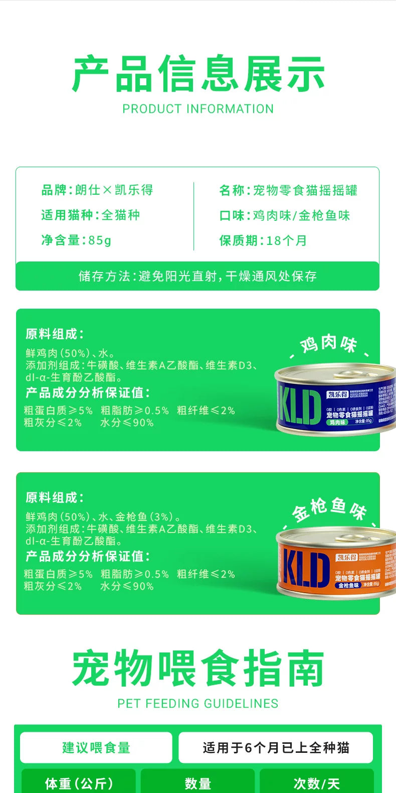 朗仕猫罐头汤包猫咪成幼猫营养鲜肉补水湿粮小猫猫咪零食24罐整箱