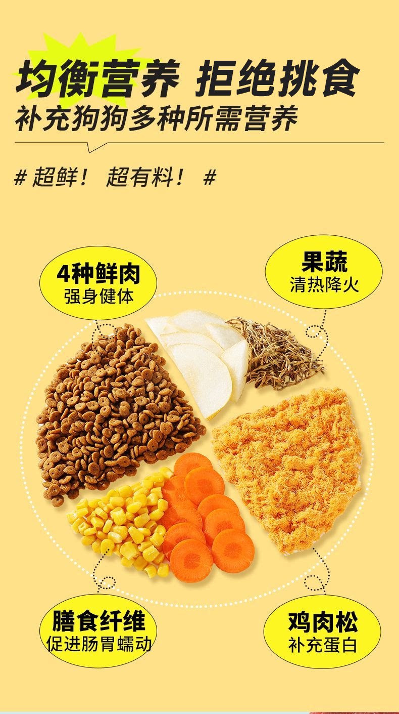 朗仕幼犬狗粮鲜肉冻干多拼泰迪比熊金毛专用旗舰店官方正品1.5kg