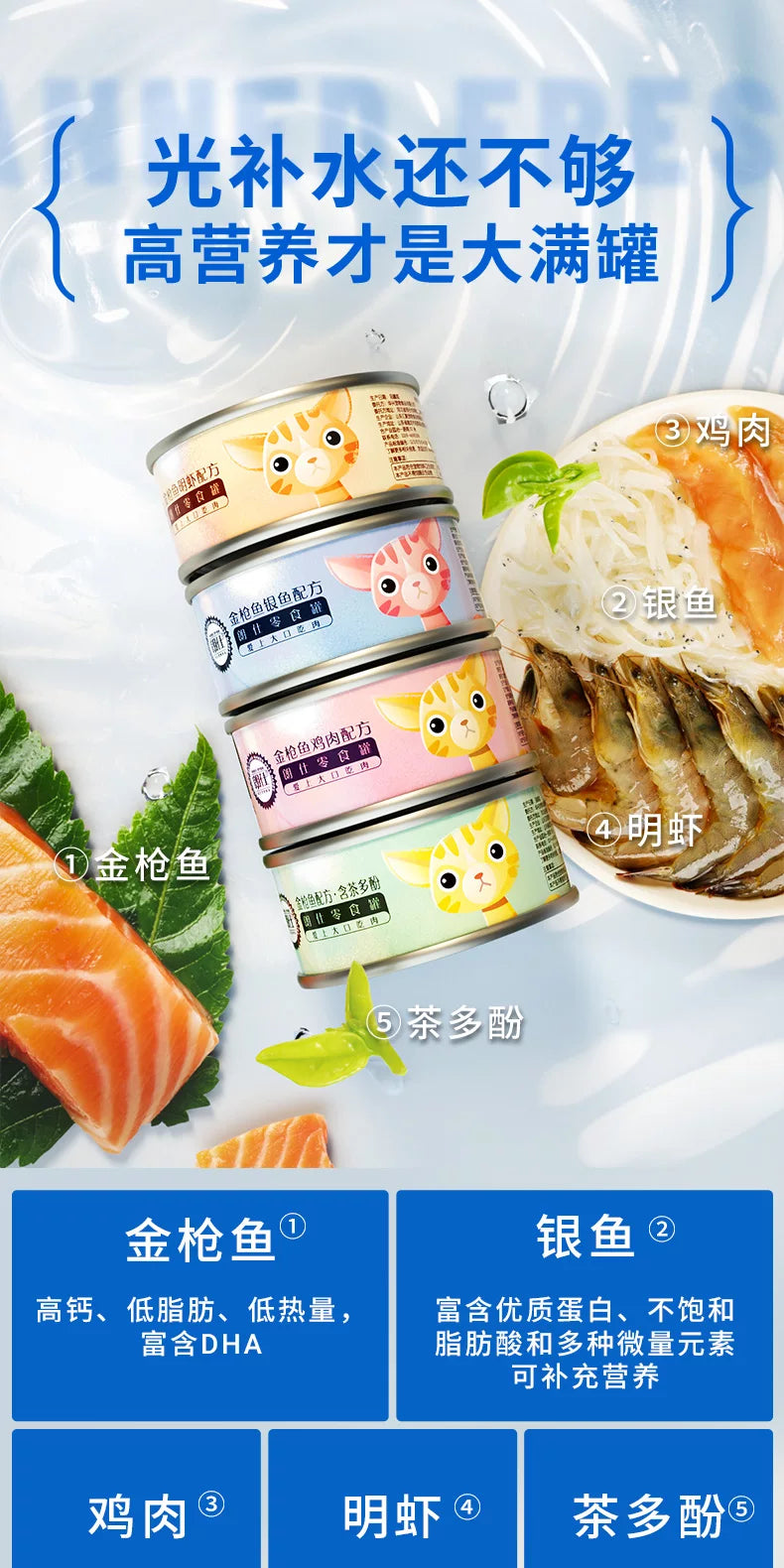 朗仕猫罐头猫咪零食湿粮营养英短美短成幼小猫猫零食罐170g*12罐