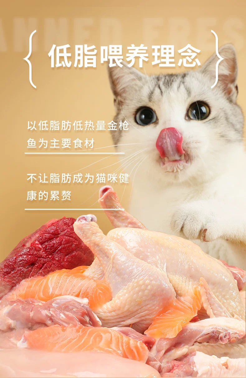 朗仕猫罐头猫咪零食湿粮营养英短美短成幼小猫猫零食罐170g*12罐