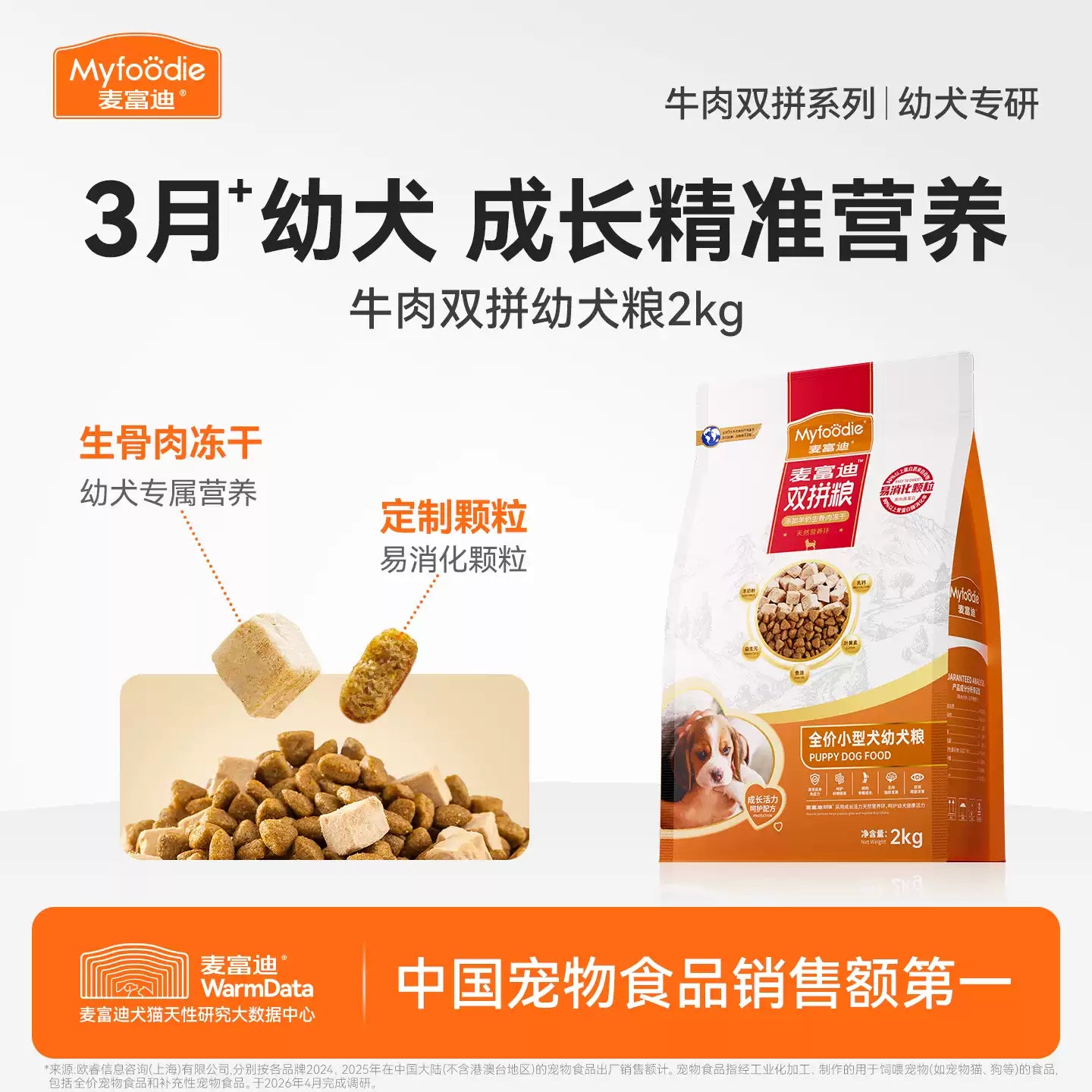 麦富迪双拼狗粮小型犬幼犬泰迪贵宾比熊柯基通用型小狗幼犬专用粮