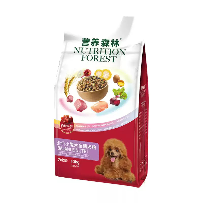 麦富迪全价小型犬肉粒通用20斤装泰迪博美营养森林肉粒成犬粮10kg