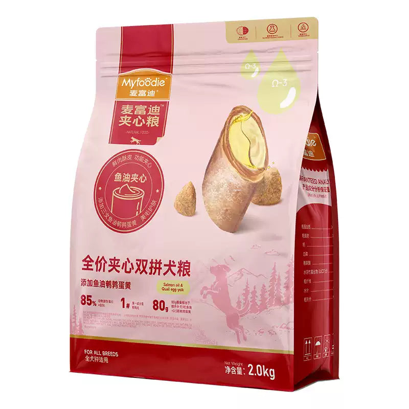 麦富迪狗粮全价鲜肉夹心泰迪小型幼犬成犬通用型全期双拼狗粮2kg
