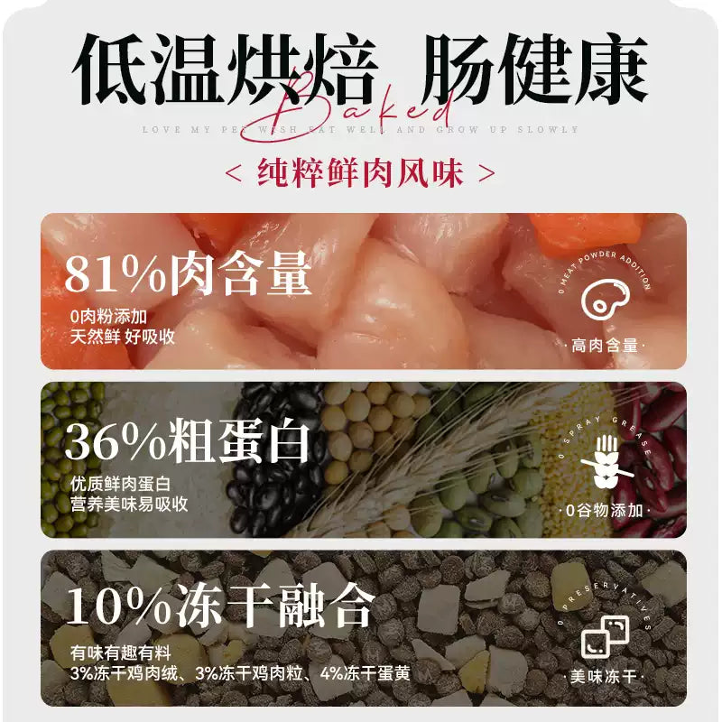 朗仕低温烘焙猫粮冻干成猫幼猫鲜肉无谷营养全价烘培粮官方旗舰店