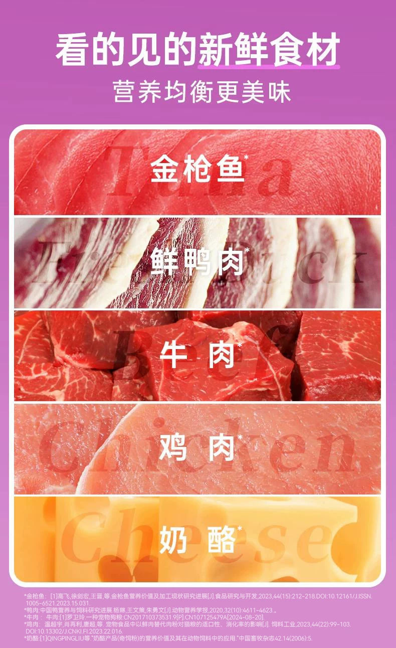 朗仕猫粮500g海洋鱼味成猫幼猫粮通用型暹罗英短鲜肉粮1斤