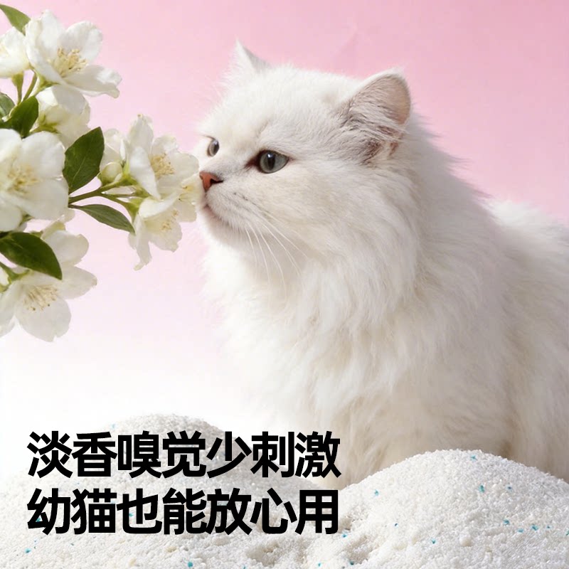 朗仕纯木薯猫砂囤货装月光初雪除臭混合结团植物近无尘防臭不粘底