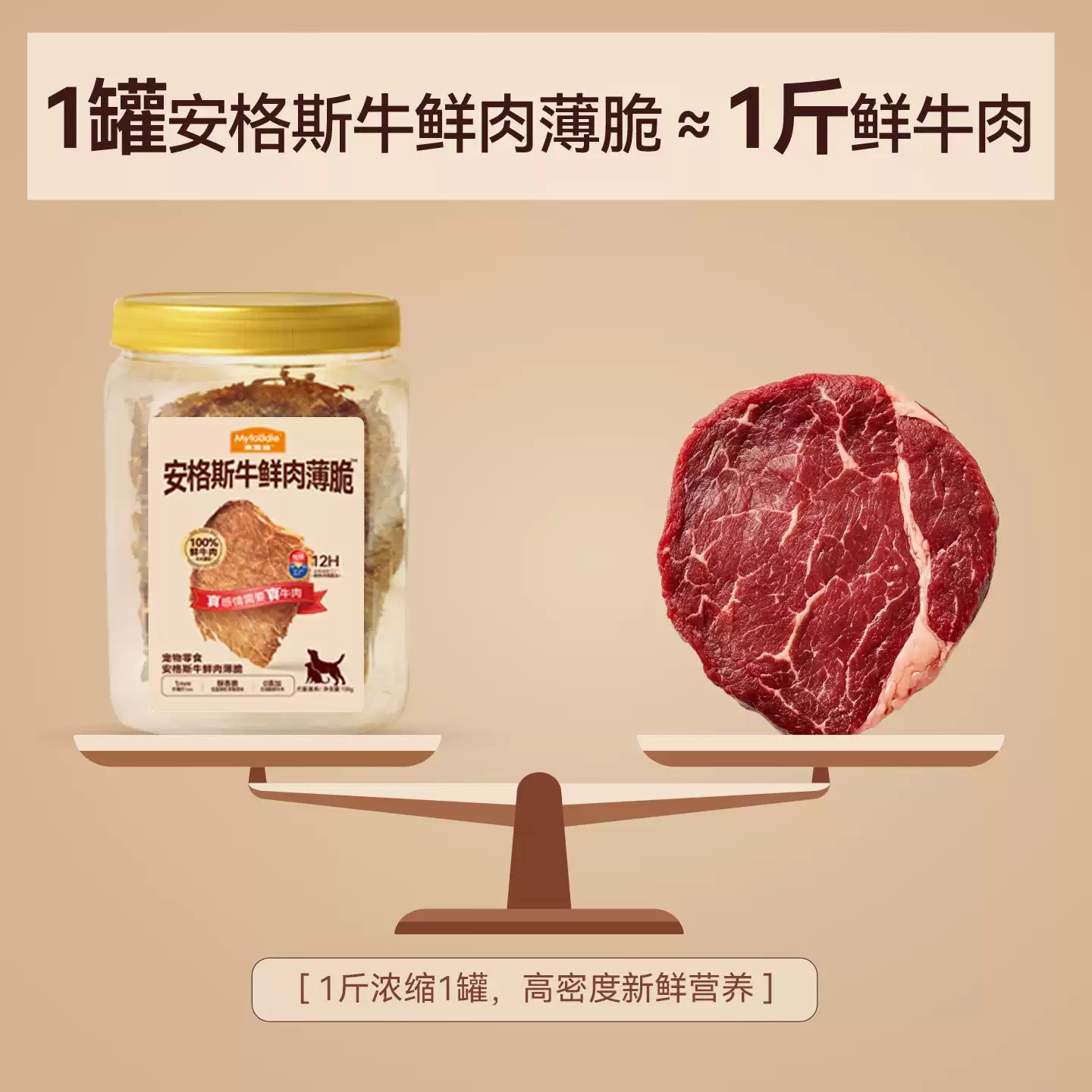 麦富迪狗狗零食鲜肉薄脆牛肉磨牙棒比熊泰迪小型犬牛肉干宠物零食