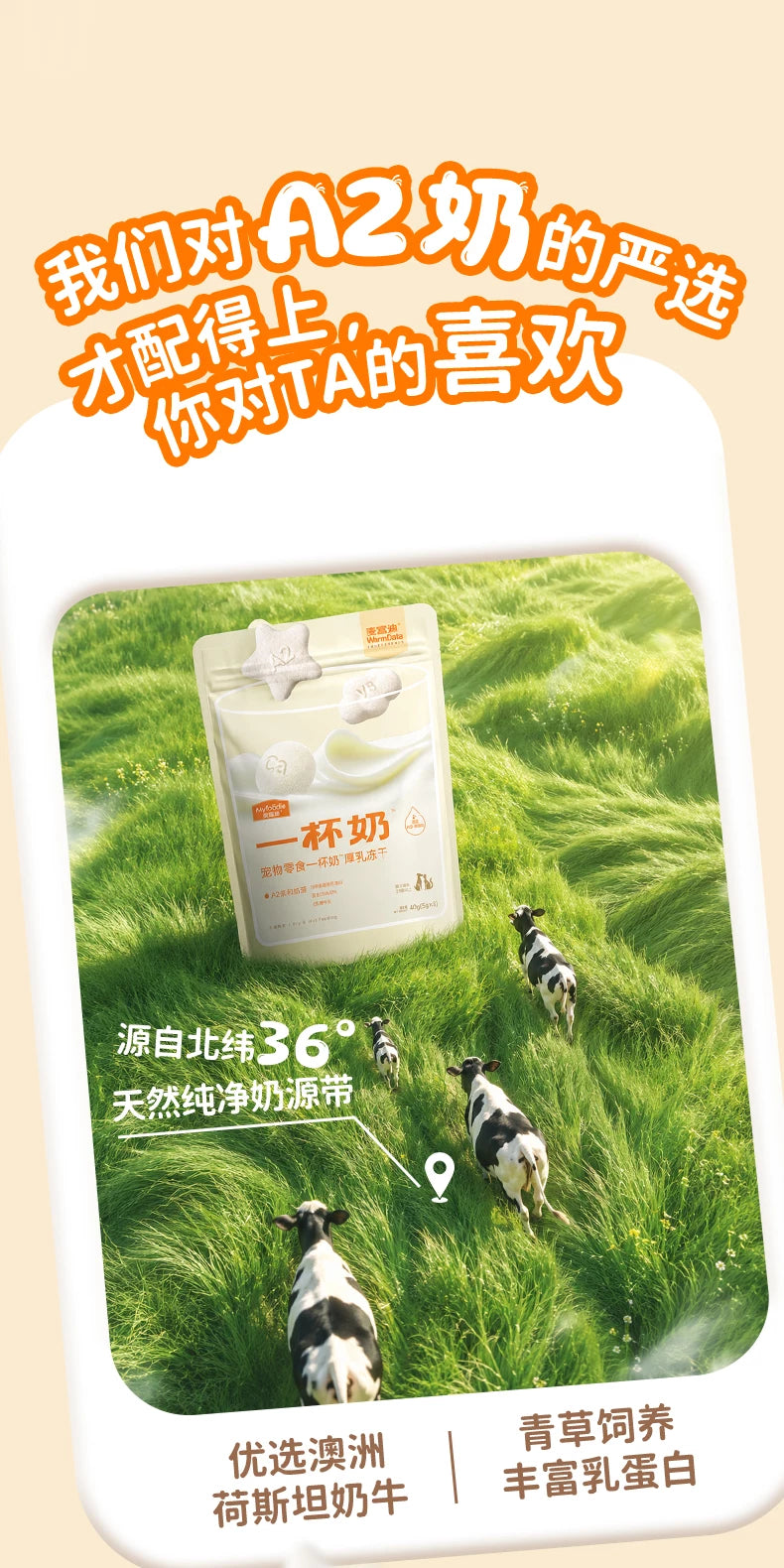【新品】麦富迪猫零食一杯奶厚乳冻干A2酸奶补水猫咪冻干零食40g