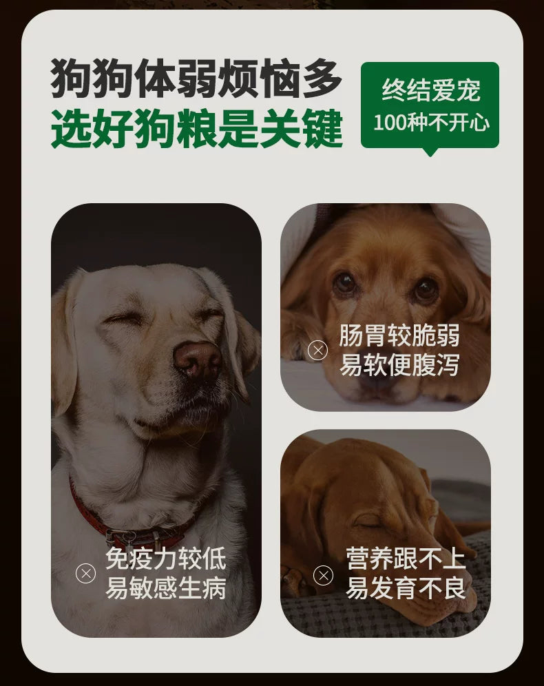 朗仕狗粮40斤装金毛拉布拉多萨摩耶哈士奇中大型犬成犬通用型20kg
