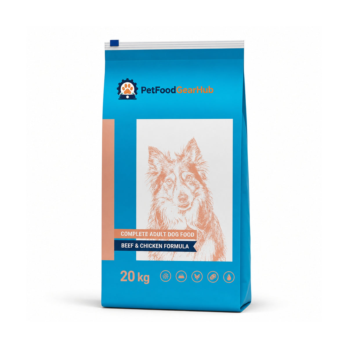 PetFoodGearHub Complete Adult Dog Food, Beef & Chicken Formula – 20 kg