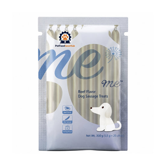 PetFoodGearHub Beef-Flavor Dog Sausages – 300 g (15 g × 20)