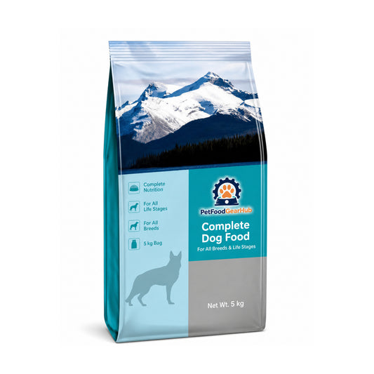 PetFoodGearHub complete dog food for all breeds and life stages, 5 kg