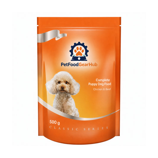 PetFoodGearHub Complete Puppy Dog Food – Chicken & Beef, 5 × 500 g