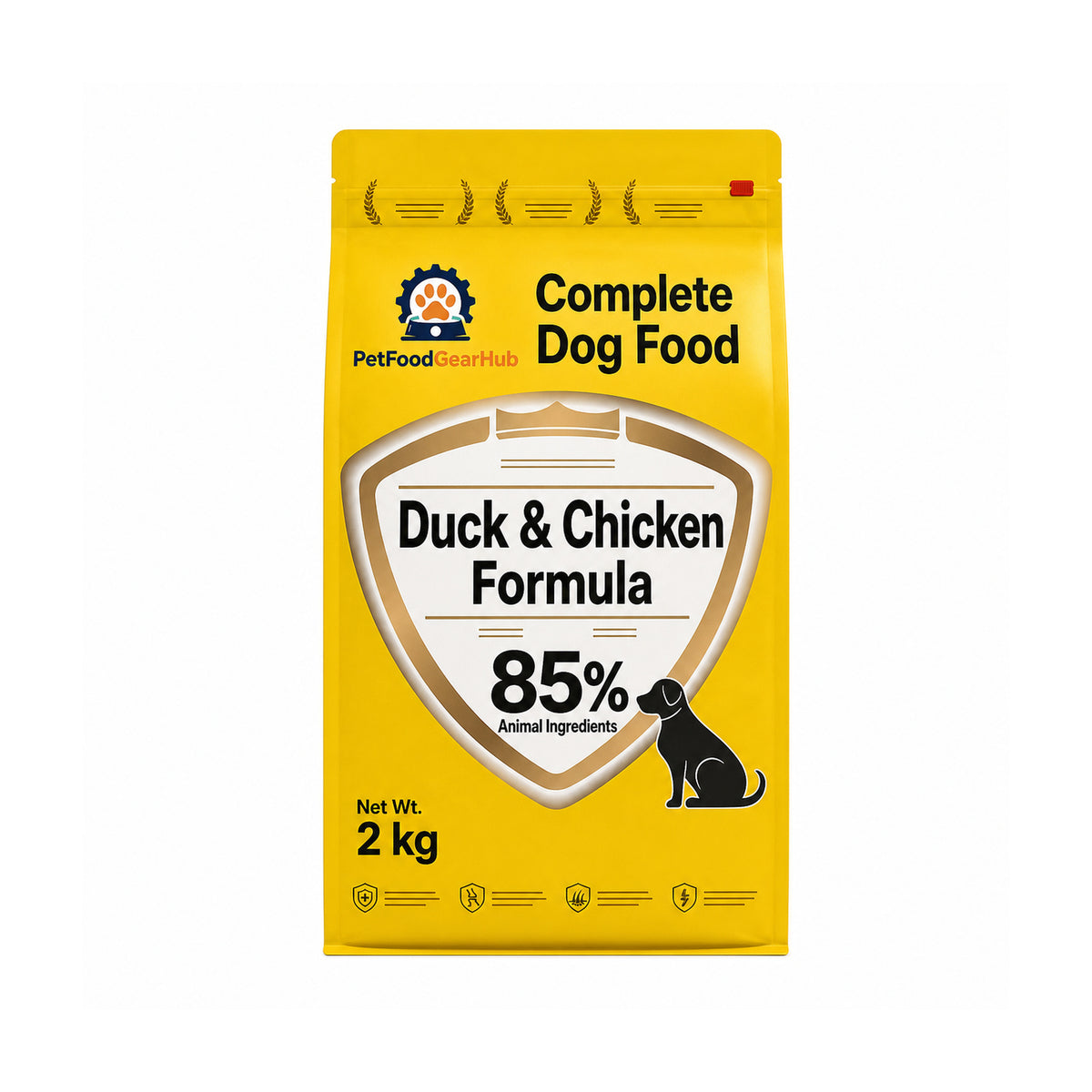 PetFoodGearHub Complete Dog Food, Duck & Chicken Formula – 2 kg