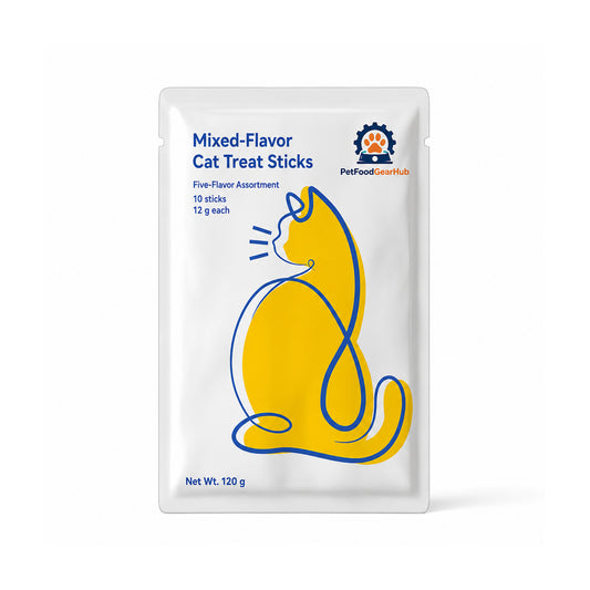 PetFoodGearHub Mixed-Flavor Cat Treat Sticks – 12 g Each, 10 to 200 Sticks