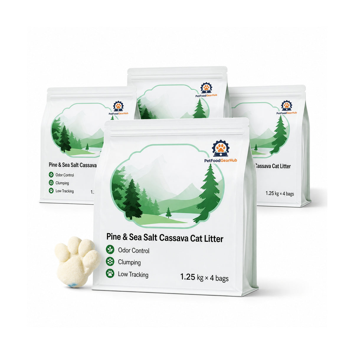 PetFoodGearHub Sea Salt Cassava Cat Litter – 1.25 kg to 10 kg